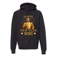 Happy New Year 2025 Funny Trump New Year New America Premium Hoodie