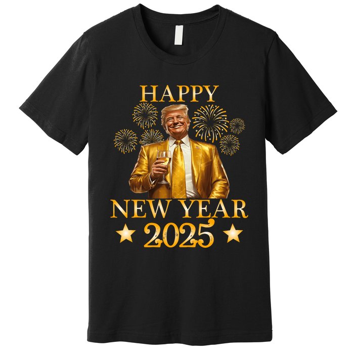 Happy New Year 2025 Funny Trump New Year New America Premium T-Shirt