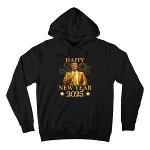 Happy New Year 2025 Funny Trump New Year New America Tall Hoodie