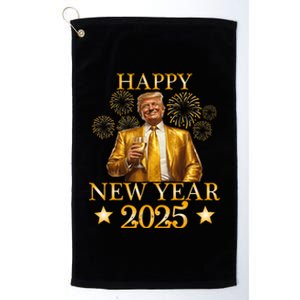 Happy New Year 2025 Funny Trump New Year New America Platinum Collection Golf Towel