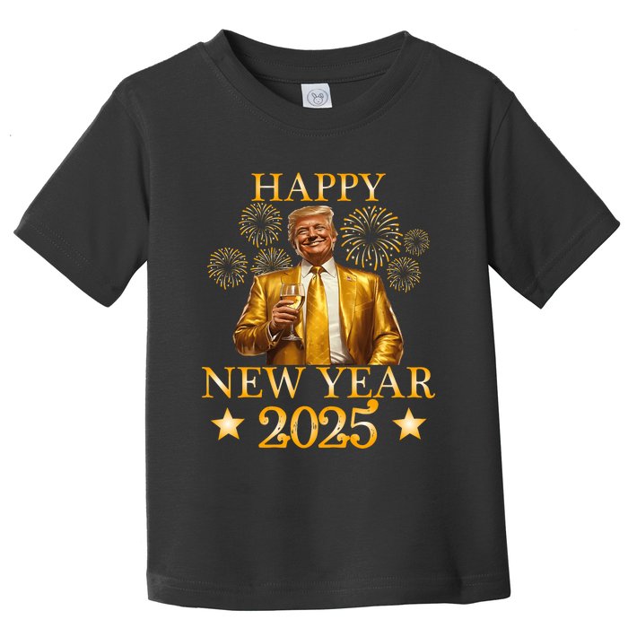 Happy New Year 2025 Funny Trump New Year New America Toddler T-Shirt