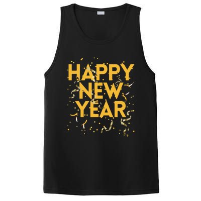 Happy New Year NYE Party Funny New Years Eve Confetti PosiCharge Competitor Tank