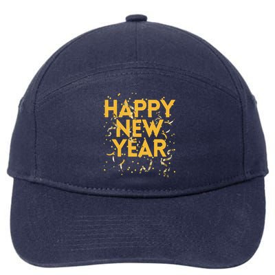 Happy New Year NYE Party Funny New Years Eve Confetti 7-Panel Snapback Hat