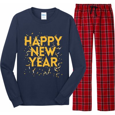 Happy New Year NYE Party Funny New Years Eve Confetti Long Sleeve Pajama Set