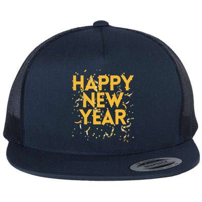 Happy New Year NYE Party Funny New Years Eve Confetti Flatbill Hat