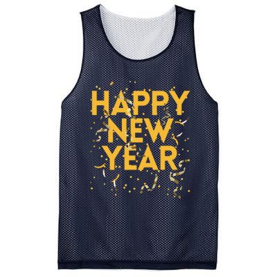 Happy New Year NYE Party Funny New Years Eve Confetti Mesh Reversible Basketball Jersey Tank