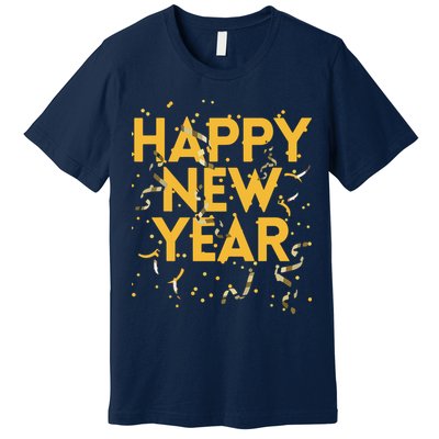 Happy New Year NYE Party Funny New Years Eve Confetti Premium T-Shirt