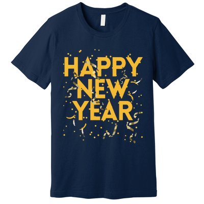 Happy New Year NYE Party Funny New Years Eve Confetti Premium T-Shirt