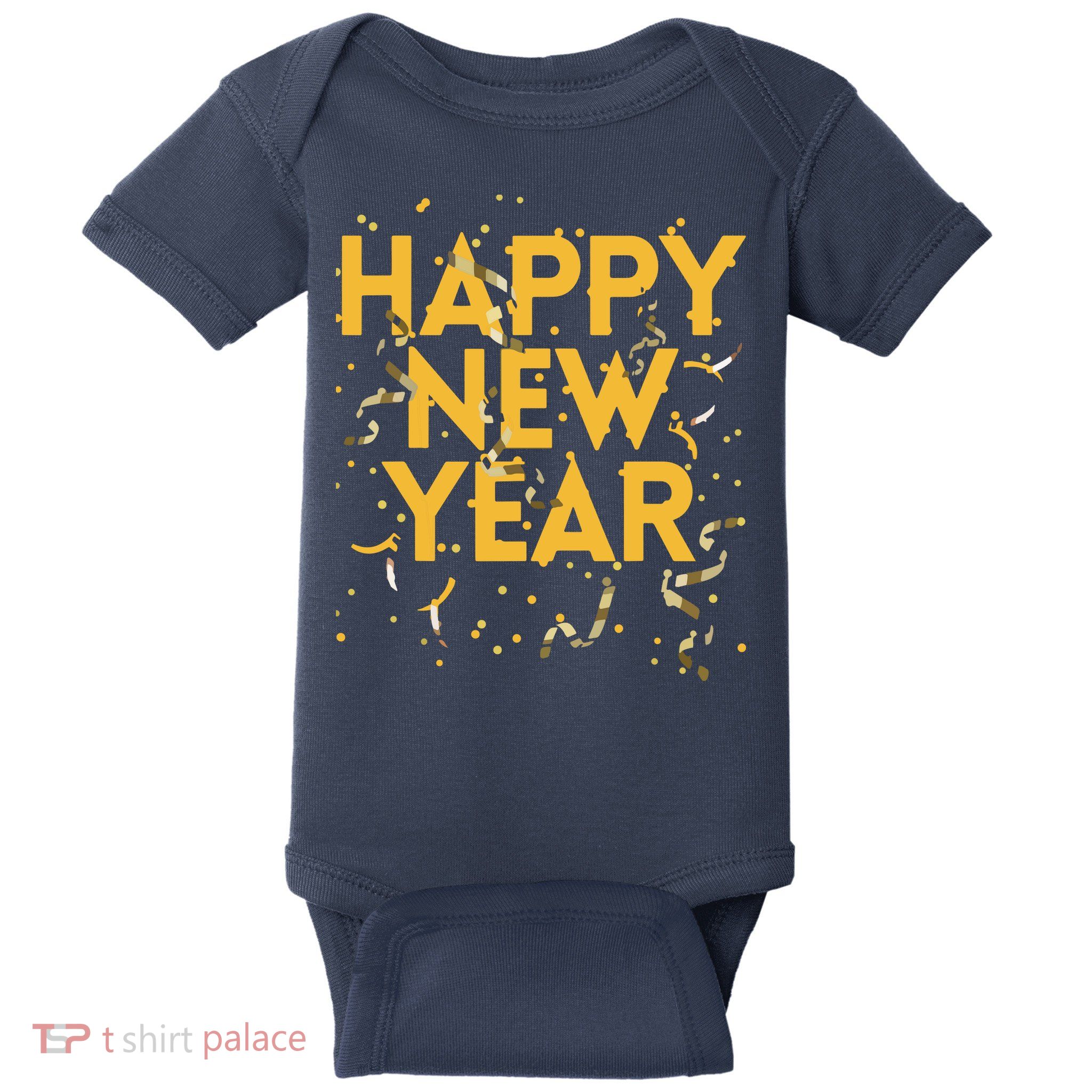 Happy New Year NYE Party Funny New Years Eve Confetti Baby Bodysuit
