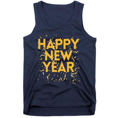 Happy New Year NYE Party Funny New Years Eve Confetti Tank Top