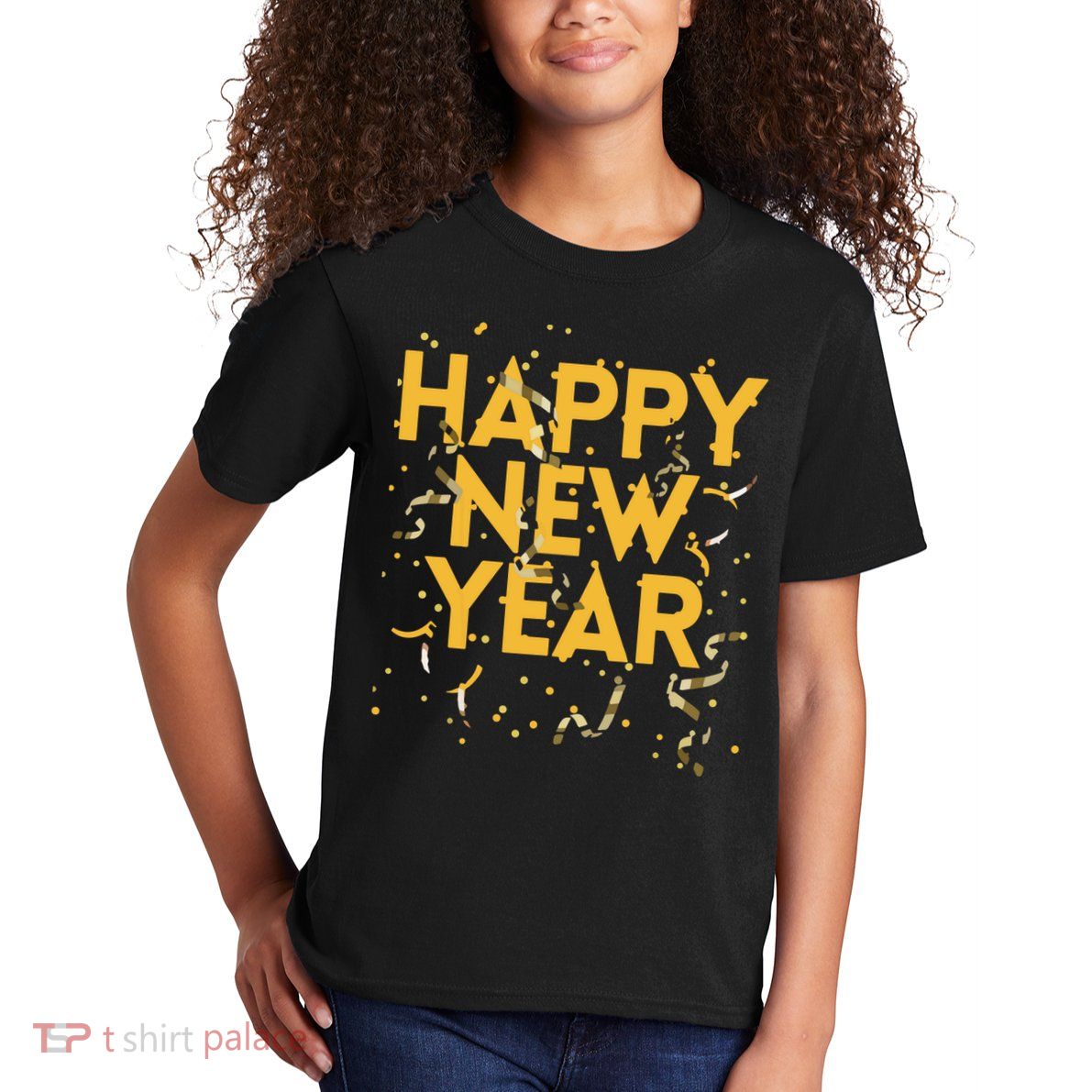 Happy New Year NYE Party Funny New Years Eve Confetti Kids T-Shirt