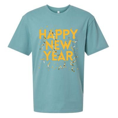 Happy New Year NYE Party Funny New Years Eve Confetti Sueded Cloud Jersey T-Shirt