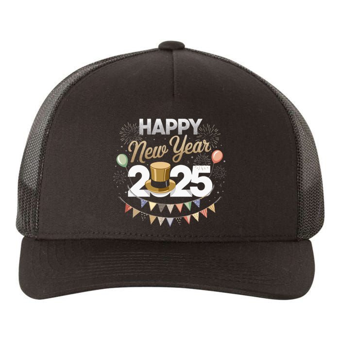 Happy New Year Party 2025 Ballon Family Matching Yupoong Adult 5-Panel Trucker Hat