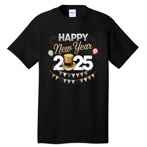 Happy New Year Party 2025 Ballon Family Matching Tall T-Shirt