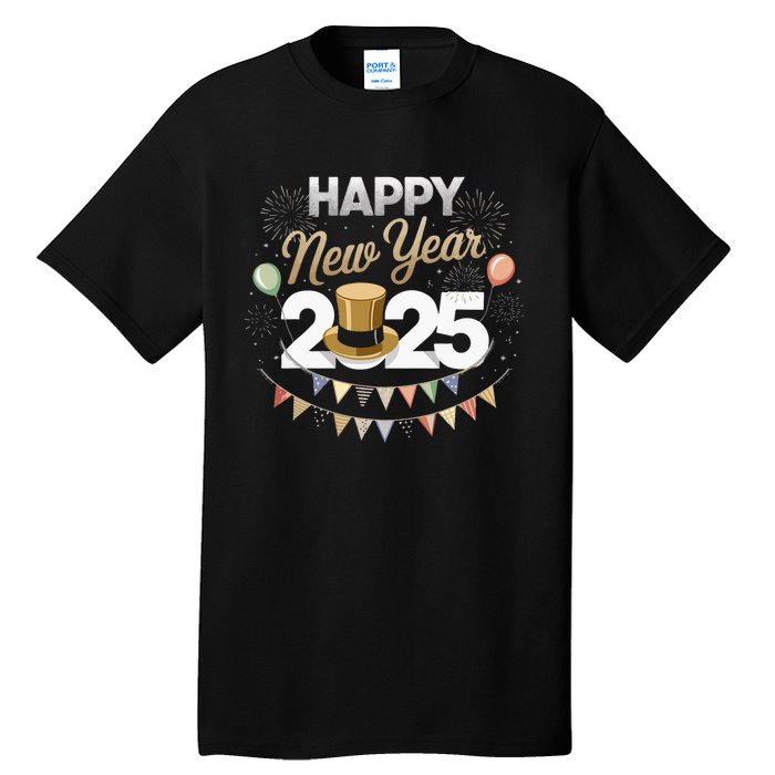 Happy New Year Party 2025 Ballon Family Matching Tall T-Shirt