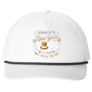 Happy New Year Party 2025 Ballon Family Matching Snapback Five-Panel Rope Hat