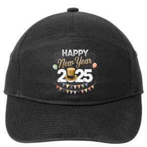 Happy New Year Party 2025 Ballon Family Matching 7-Panel Snapback Hat