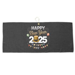 Happy New Year Party 2025 Ballon Family Matching Large Microfiber Waffle Golf Towel