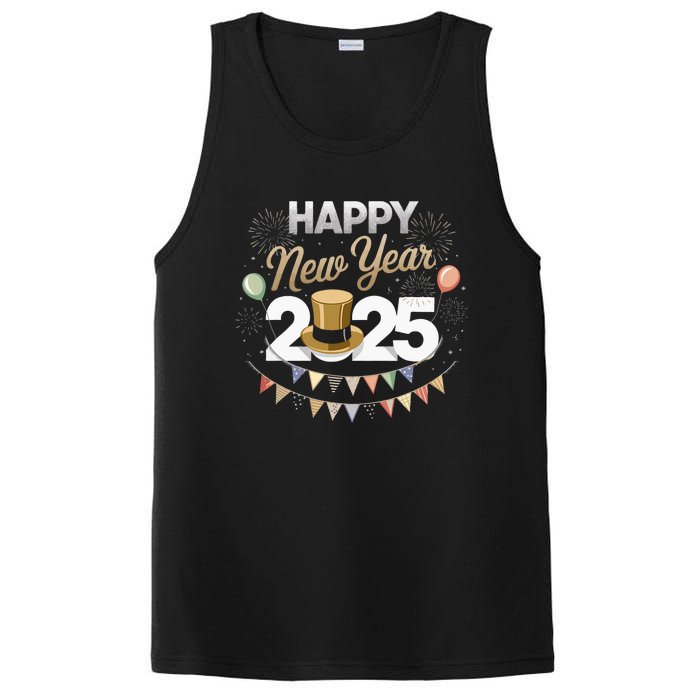 Happy New Year Party 2025 Ballon Family Matching PosiCharge Competitor Tank