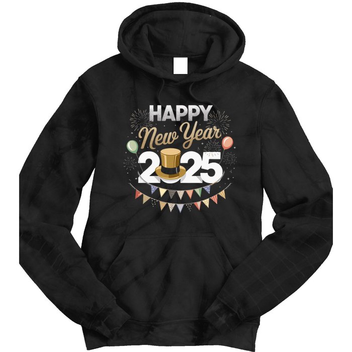 Happy New Year Party 2025 Ballon Family Matching Tie Dye Hoodie