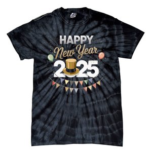 Happy New Year Party 2025 Ballon Family Matching Tie-Dye T-Shirt