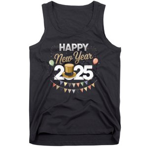 Happy New Year Party 2025 Ballon Family Matching Tank Top