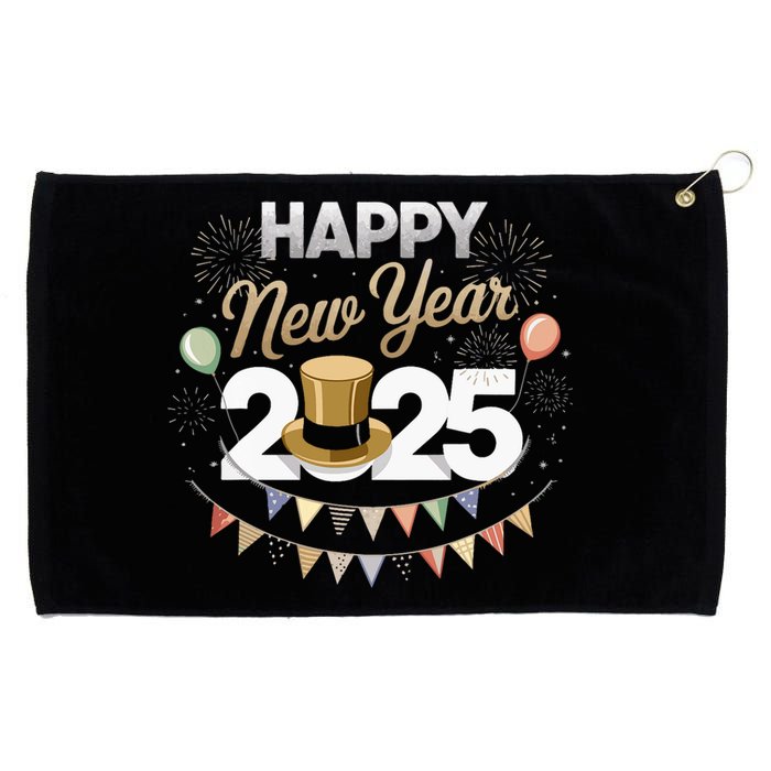 Happy New Year Party 2025 Ballon Family Matching Grommeted Golf Towel