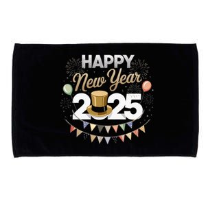 Happy New Year Party 2025 Ballon Family Matching Microfiber Hand Towel