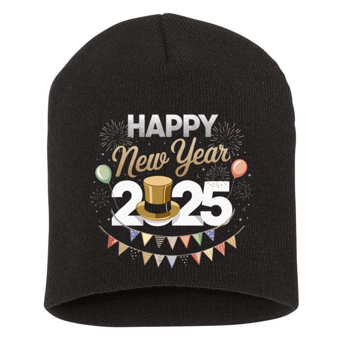 Happy New Year Party 2025 Ballon Family Matching Short Acrylic Beanie