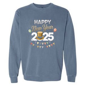 Happy New Year Party 2025 Ballon Family Matching Garment-Dyed Sweatshirt