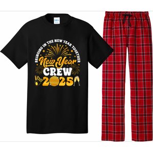 Happy New Year Crew 2025 Champagne Happy New Years Eve Party Gift Pajama Set