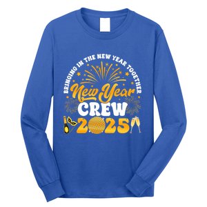 Happy New Year Crew 2025 Champagne Happy New Years Eve Party Gift Long Sleeve Shirt