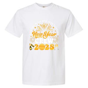 Happy New Year Crew 2025 Champagne Happy New Years Eve Party Gift Garment-Dyed Heavyweight T-Shirt