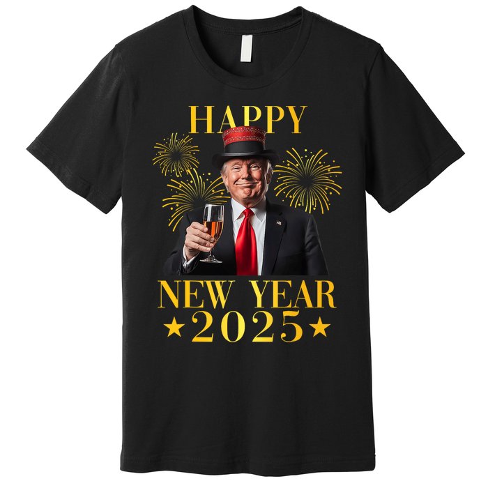 Happy New Year 2025 Funny Trump New Year New America Premium T-Shirt