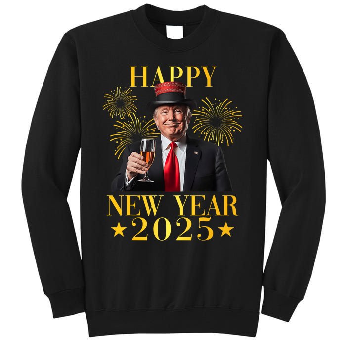 Happy New Year 2025 Funny Trump New Year New America Tall Sweatshirt