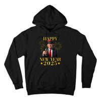 Happy New Year 2025 Funny Trump New Year New America Tall Hoodie