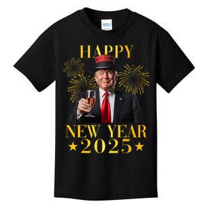 Happy New Year 2025 Funny Trump New Year New America Kids T-Shirt