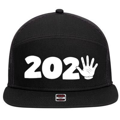 Happy New Year 2025 Family Party Countdown Nye Years Eve Gift 7 Panel Mesh Trucker Snapback Hat