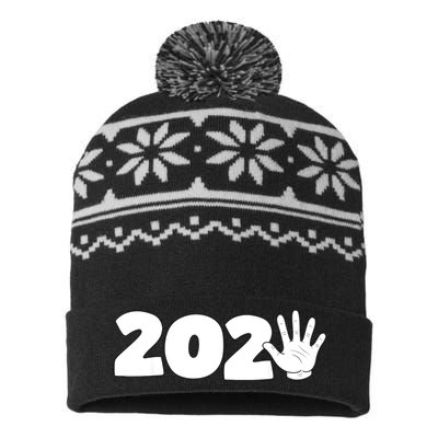 Happy New Year 2025 Family Party Countdown Nye Years Eve Gift USA-Made Snowflake Beanie