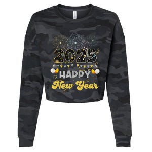 Happy New Year Party 2025 Ballon Family Matching Cropped Pullover Crew