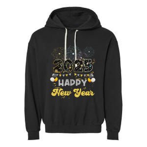 Happy New Year Party 2025 Ballon Family Matching Garment-Dyed Fleece Hoodie