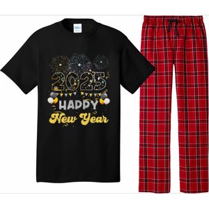 Happy New Year Party 2025 Ballon Family Matching Pajama Set