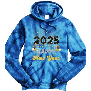 Happy New Year Party 2025 Ballon Family Matching Tie Dye Hoodie