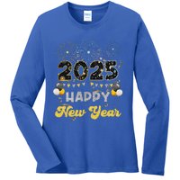 Happy New Year Party 2025 Ballon Family Matching Ladies Long Sleeve Shirt