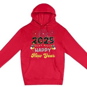 Happy New Year Party 2025 Ballon Family Matching Premium Pullover Hoodie