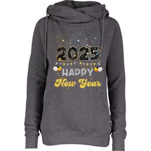 Happy New Year Party 2025 Ballon Family Matching Womens Funnel Neck Pullover Hood