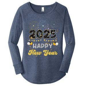 Happy New Year Party 2025 Ballon Family Matching Women's Perfect Tri Tunic Long Sleeve Shirt