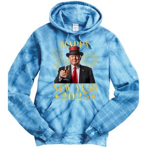 Happy New Year 2025 Funny Trump New Year New America Tie Dye Hoodie