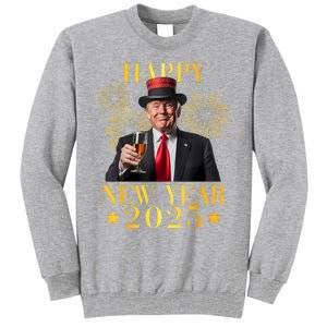 Happy New Year 2025 Funny Trump New Year New America Tall Sweatshirt