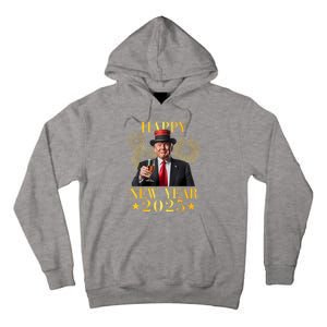 Happy New Year 2025 Funny Trump New Year New America Tall Hoodie